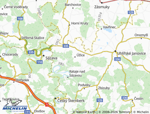Mappa MICHELIN Úžice - ViaMichelin