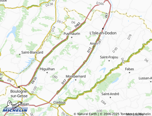 MICHELIN Montesquieu-Guittaut map - ViaMichelin
