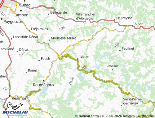 Mappa MICHELIN Teillet - ViaMichelin