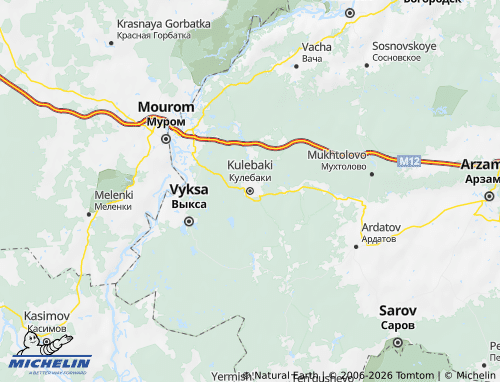 Carte MICHELIN Kulebaki - ViaMichelin