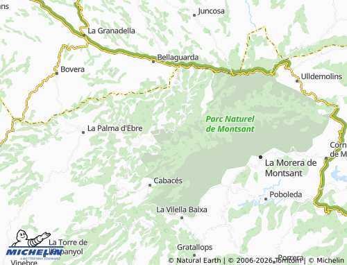 MICHELIN-Landkarte Margalef - ViaMichelin