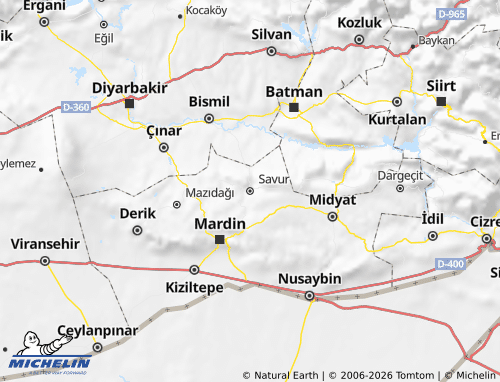 Mapa MICHELIN Savur - ViaMichelin