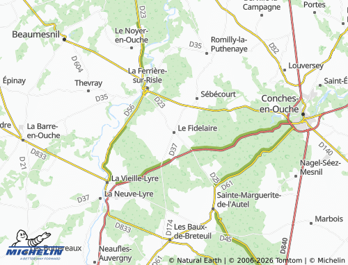 MICHELIN Le Fidelaire map - ViaMichelin