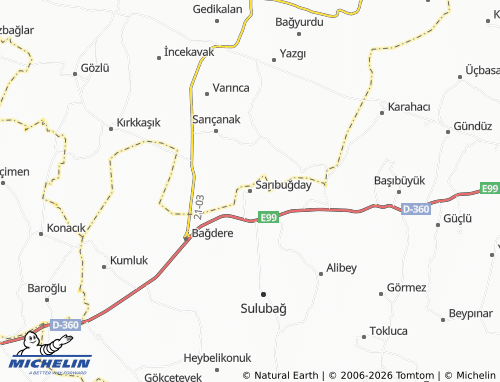 MICHELIN Sarıbuğday map - ViaMichelin