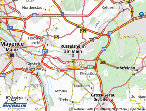 Mapa MICHELIN Rüsselsheim am Main - ViaMichelin