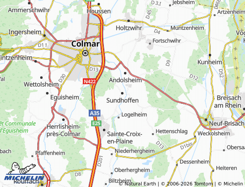 Mapa MICHELIN Sundhoffen - ViaMichelin