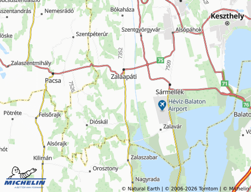 MICHELIN Esztergályhorváti map - ViaMichelin