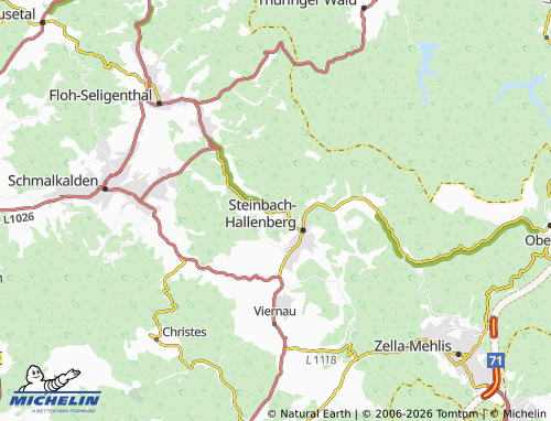 MICHELIN Rotterode map - ViaMichelin