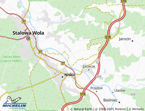MICHELIN Kłyżów map - ViaMichelin