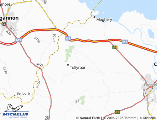 MICHELIN Annaghmore map - ViaMichelin