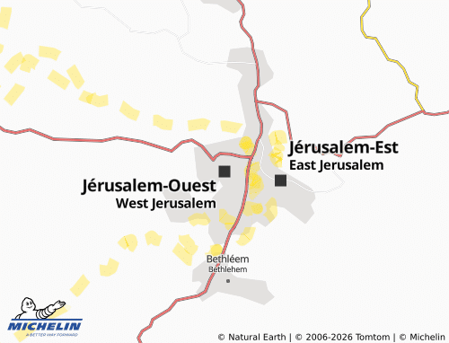 MICHELIN-Landkarte Westjerusalem - ViaMichelin