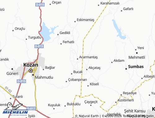 MICHELIN Acarmantaş map - ViaMichelin