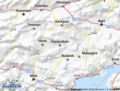 MICHELIN Karaçoban map - ViaMichelin