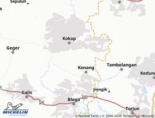 MICHELIN Genteng map - ViaMichelin