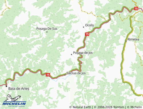 Mappa MICHELIN Poșaga de Jos - ViaMichelin