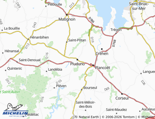 Mapa MICHELIN Pluduno - ViaMichelin
