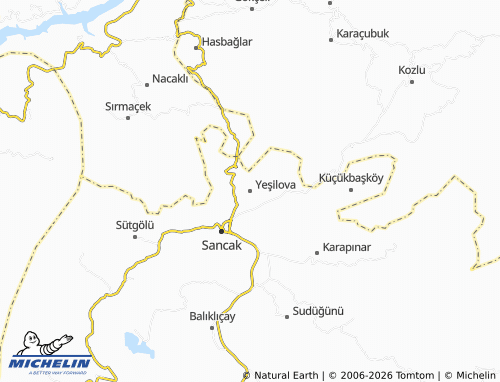 Mappa MICHELIN Yeşilova - ViaMichelin