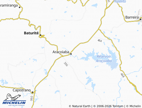 Mapa MICHELIN Aracoiaba - ViaMichelin