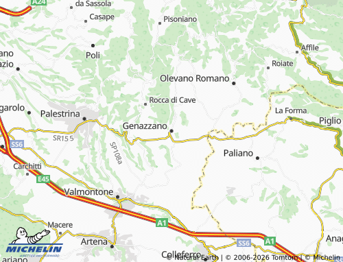 MICHELIN-Landkarte Genazzano - ViaMichelin