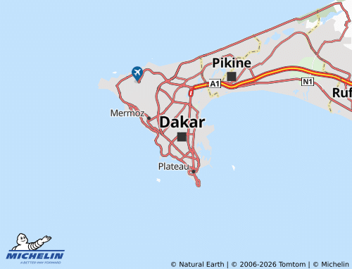 MICHELIN-Landkarte Grand Dakar Zone B - ViaMichelin