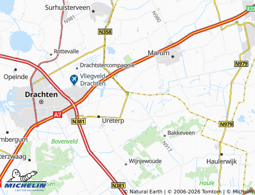 MICHELIN Frieschepalen map - ViaMichelin