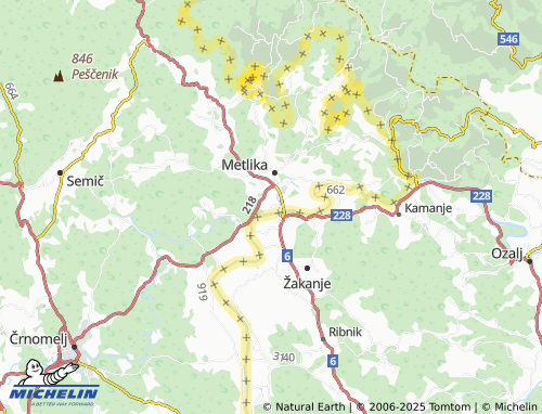 MICHELIN-Landkarte Križevska vas - ViaMichelin