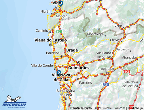 Mappa MICHELIN Braga - ViaMichelin