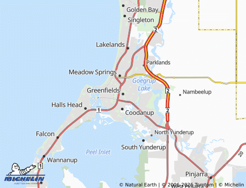 Mapa MICHELIN Greenfields - ViaMichelin