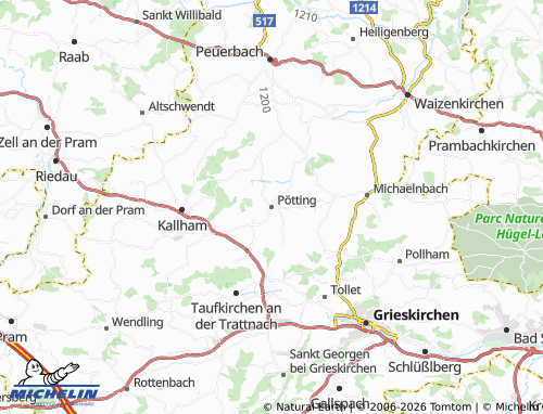 MICHELIN Pötting map - ViaMichelin