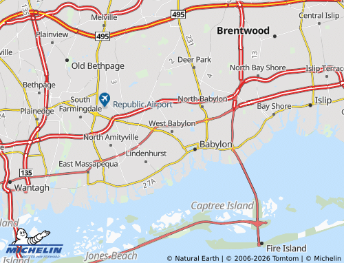 Mapa MICHELIN West Babylon - ViaMichelin
