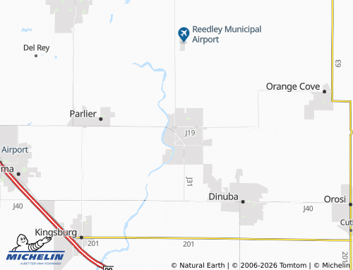 Mappa MICHELIN Reedley - ViaMichelin
