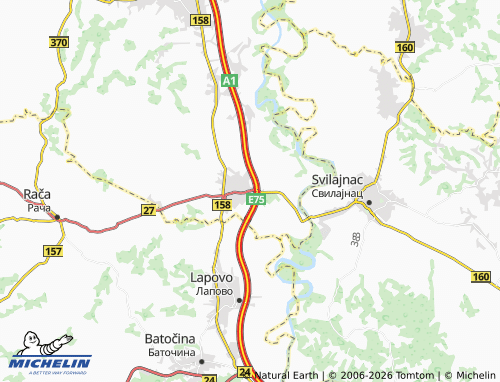 Carte MICHELIN Markovac - ViaMichelin