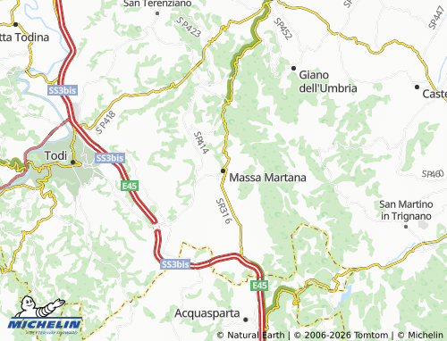 MICHELIN-Landkarte Massa Martana - ViaMichelin