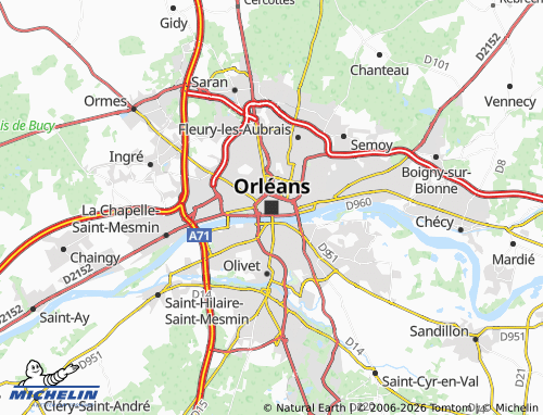 MICHELIN Orléans map - ViaMichelin