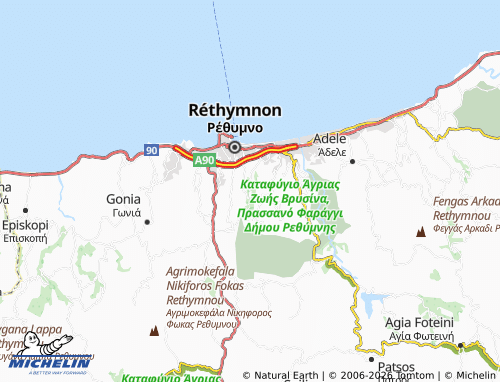 MICHELIN Agia Eirini map - ViaMichelin