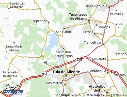 Mappa MICHELIN Santa Ana Ahuehuepan - ViaMichelin