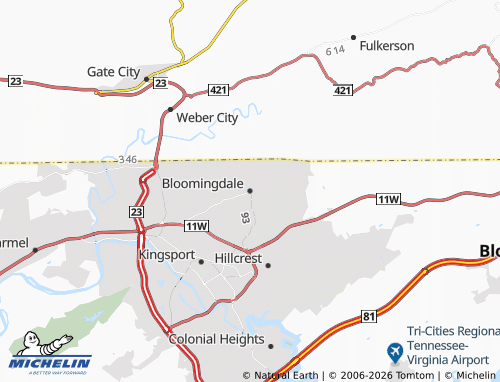 Mapa MICHELIN Bloomingdale - ViaMichelin