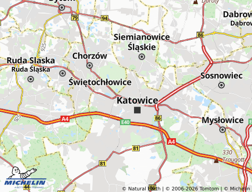 Mapa MICHELIN Dąb - ViaMichelin