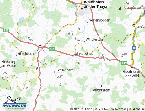 MICHELIN Schwarzenau map - ViaMichelin