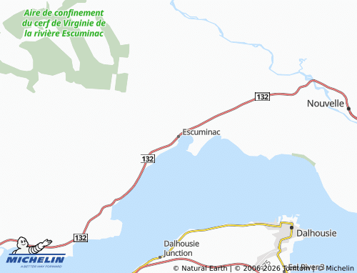 Kaart MICHELIN Escuminac - ViaMichelin