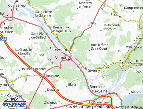 MICHELIN Vernonnet map - ViaMichelin