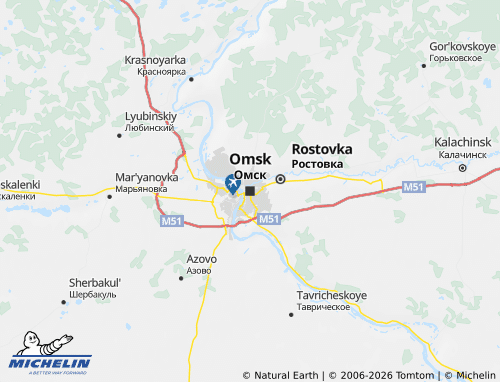 MICHELIN-Landkarte Omsk - ViaMichelin