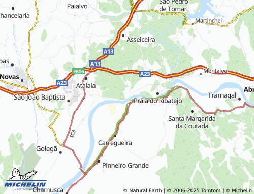 MICHELIN Tancos map - ViaMichelin