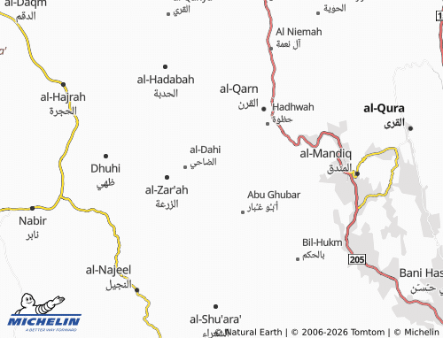 MICHELIN-Landkarte al-Oqb - ViaMichelin