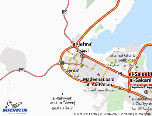 Mapa MICHELIN al-Jahra' 5 - ViaMichelin