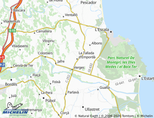 MICHELIN La Tallada d'Empordà map - ViaMichelin