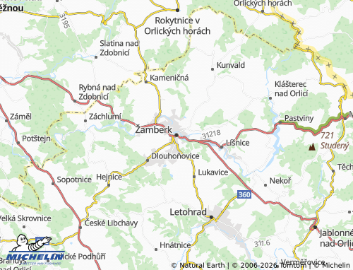 Mappa MICHELIN Žamberk - ViaMichelin
