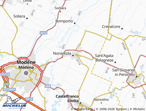 Kaart MICHELIN Nonantola - ViaMichelin
