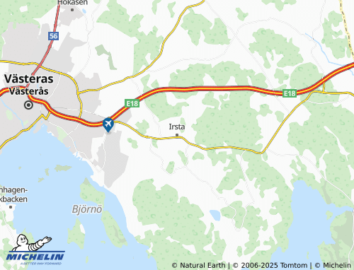 MICHELIN Irsta map - ViaMichelin