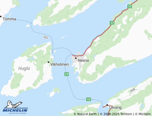 MICHELIN Nesna map - ViaMichelin